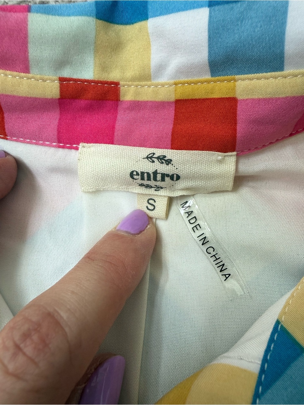 entro Multicolor Gingham Shirt Dress - Picture 9 of 14